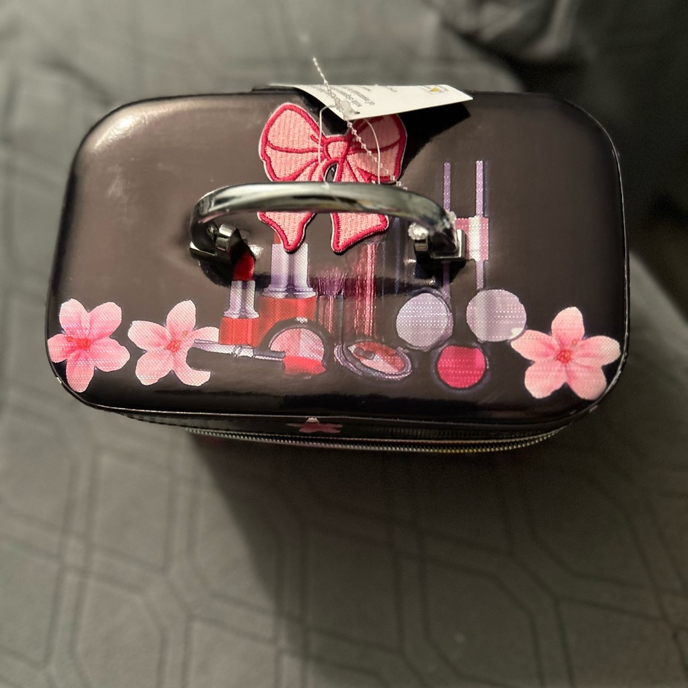 Lipstick & Floral Cosmetics Case